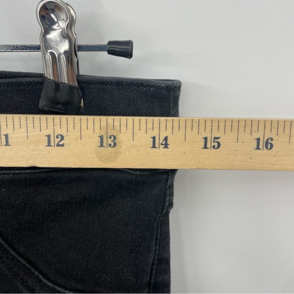 SPANX Vintage Black Distressed Skinny Jeans 20213R Size M Shaping Tummy Control - Picture 6 of 11